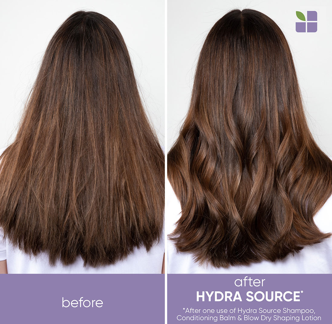 Biolage Hydra Blow Dry Shaping Lotion Before and After